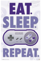 Poster - Nintendo (Eat,Sleep,Game,Repeat)